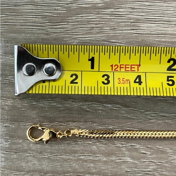 A Beautiful 10K Gold Plated Marquis Cut Cz Set Braided Herringbone Avon Necklace - Picture 8 of 10